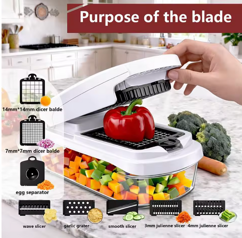KitchenEase™ Vegetable Chopper, 15-in-1 Multifunctional Essential Kitchen Tool