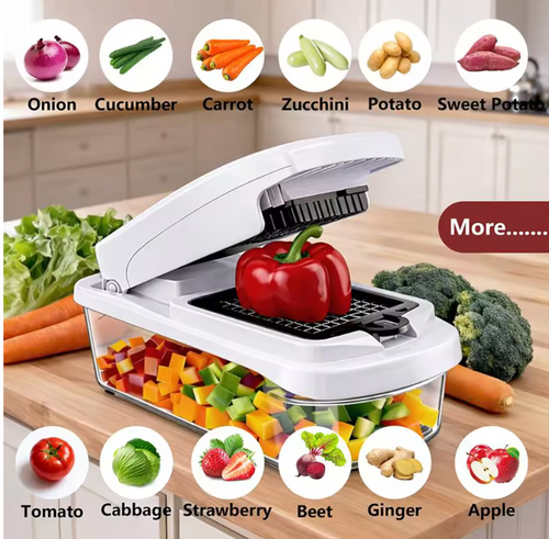 KitchenEase™ Vegetable Chopper, 15-in-1 Multifunctional Essential Kitchen Tool